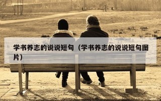 学书养志的说说短句（学书养志的说说短句图片）
