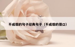 不戒烟的句子经典句子（不戒烟的借口）
