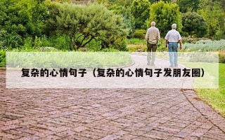复杂的心情句子（复杂的心情句子发朋友圈）