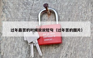 过年最苦的时候说说短句（过年苦的图片）