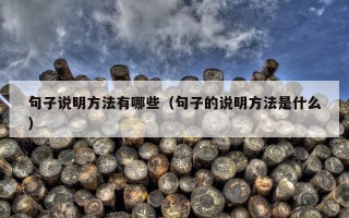 句子说明方法有哪些（句子的说明方法是什么）