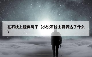 在石枕上经典句子（小说石枕主要表达了什么）