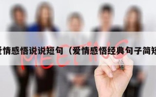爱情感悟说说短句（爱情感悟经典句子简短）