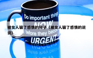 被女人骗了感情的句子（被女人骗了感情的说说）
