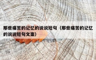 那些痛苦的记忆的说说短句（那些痛苦的记忆的说说短句文案）