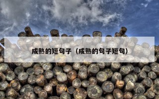 成熟的短句子（成熟的句子短句）