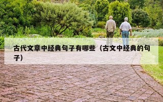 古代文章中经典句子有哪些（古文中经典的句子）