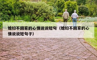 媳妇不回家的心情说说短句（媳妇不回家的心情说说短句子）