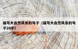 描写大自然风景的句子（描写大自然风景的句子20字）