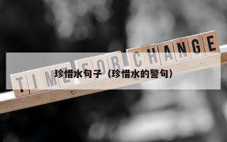 珍惜水句子（珍惜水的警句）