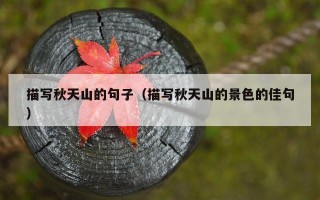 描写秋天山的句子（描写秋天山的景色的佳句）