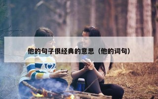 他的句子很经典的意思（他的词句）