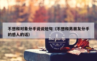 不想和对象分手说说短句（不想和男朋友分手的感人的话）