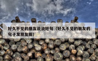 好久不见的朋友说说短句（好久不见的朋友的句子发朋友圈）
