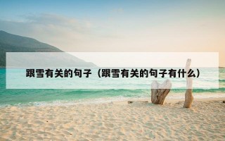跟雪有关的句子（跟雪有关的句子有什么）