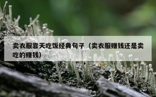 卖衣服靠天吃饭经典句子（卖衣服赚钱还是卖吃的赚钱）
