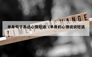 单身句子表达心情短语（单身的心情说说短语）