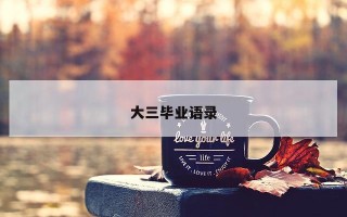 大三毕业语录 大三毕业语录