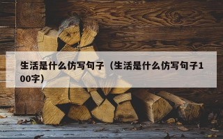生活是什么仿写句子（生活是什么仿写句子100字）