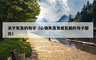 关于失落的句子（心情失落发朋友圈的句子图片）