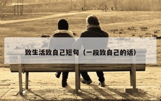 致生活致自己短句（一段致自己的话）