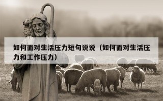 如何面对生活压力短句说说（如何面对生活压力和工作压力）