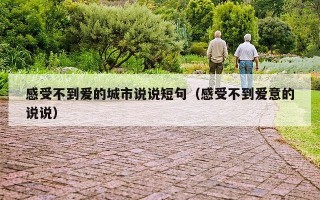 感受不到爱的城市说说短句（感受不到爱意的说说）