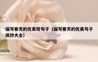 描写春天的优美短句子（描写春天的优美句子摘抄大全）