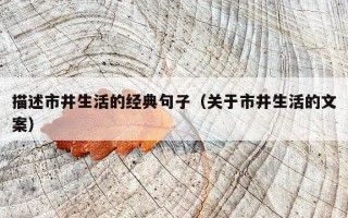 描述市井生活的经典句子（关于市井生活的文案）