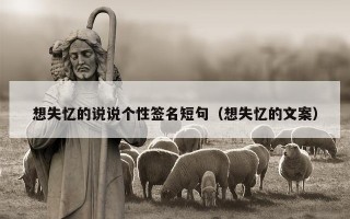 想失忆的说说个性签名短句（想失忆的文案）