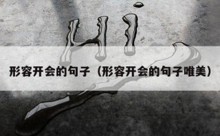 形容开会的句子（形容开会的句子唯美）
