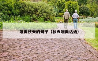 唯美秋天的句子（秋天唯美话语）