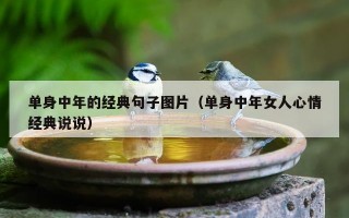 单身中年的经典句子图片（单身中年女人心情经典说说）