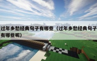 过年乡愁经典句子有哪些（过年乡愁经典句子有哪些呢）