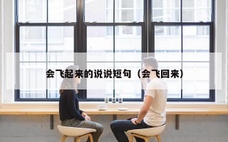 会飞起来的说说短句（会飞回来）