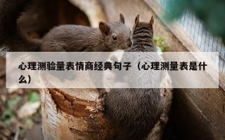 心理测验量表情商经典句子（心理测量表是什么）