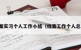 档案实习个人工作小结（档案工作个人总结）