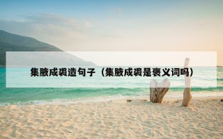 集腋成裘造句子（集腋成裘是褒义词吗）