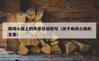 田间小路上的风景说说短句（关于田间小路的文案）