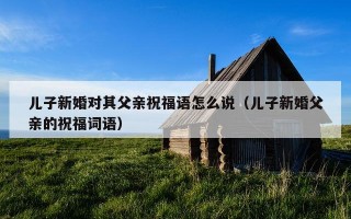 儿子新婚对其父亲祝福语怎么说（儿子新婚父亲的祝福词语）