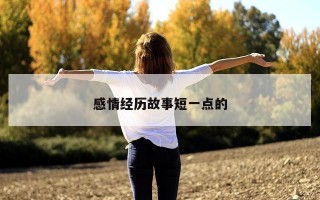 感情经历故事短一点的 感情经历故事短一点的