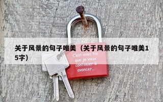 关于风景的句子唯美（关于风景的句子唯美15字）