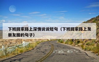 下班回家路上深情说说短句（下班回家路上发朋友圈的句子）