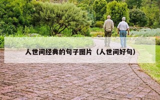 人世间经典的句子图片（人世间好句）