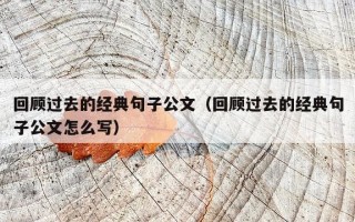 回顾过去的经典句子公文（回顾过去的经典句子公文怎么写）