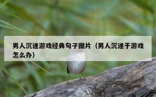 男人沉迷游戏经典句子图片（男人沉迷于游戏怎么办）