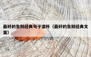 最好的告别经典句子酒杯（最好的告别经典文案）