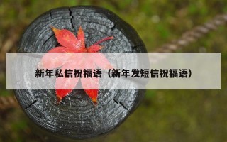 新年私信祝福语（新年发短信祝福语）