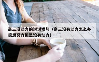 高三没动力的说说短句（高三没有动力怎么办很想努力但是没有动力）
