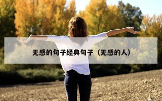 无感的句子经典句子（无感的人）